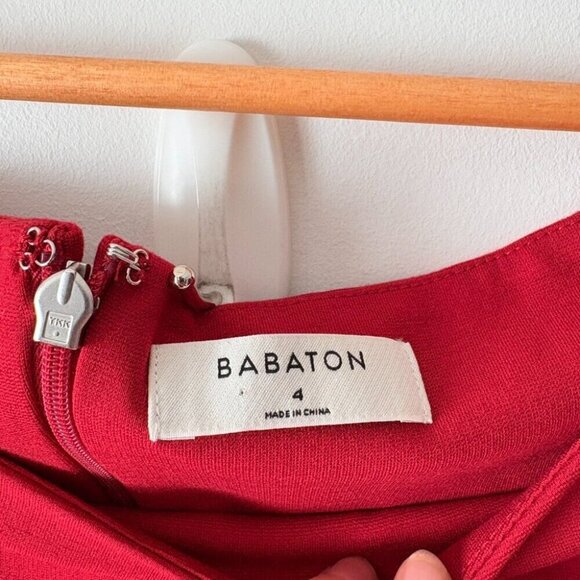 Aritzia Babaton Payton Off The Shoulder Dress Red Size 4 - Picture 7 of 8